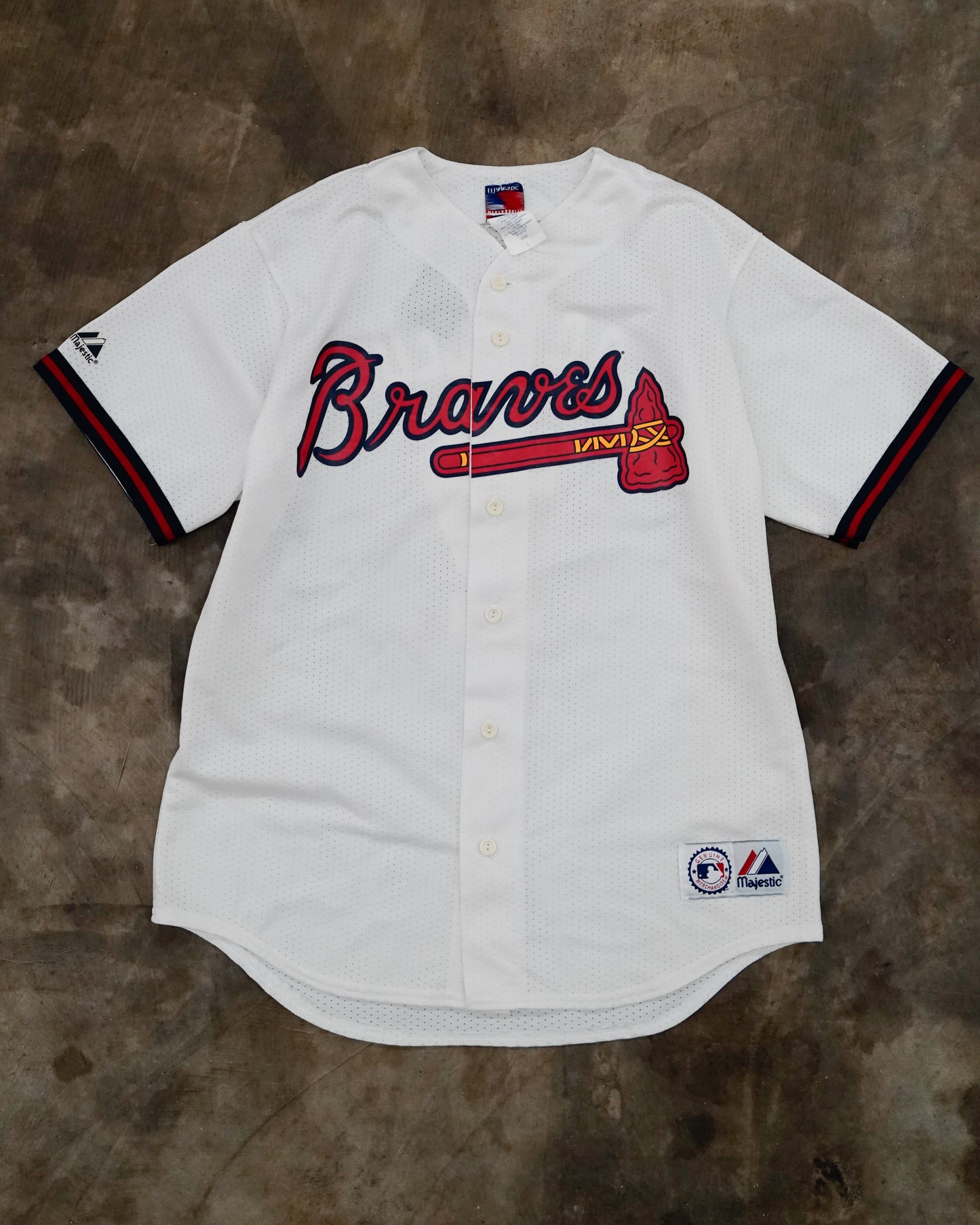 Atlanta Braves: Jeff Francoeur 2005 Rookie White Majestic Home Jersey Large