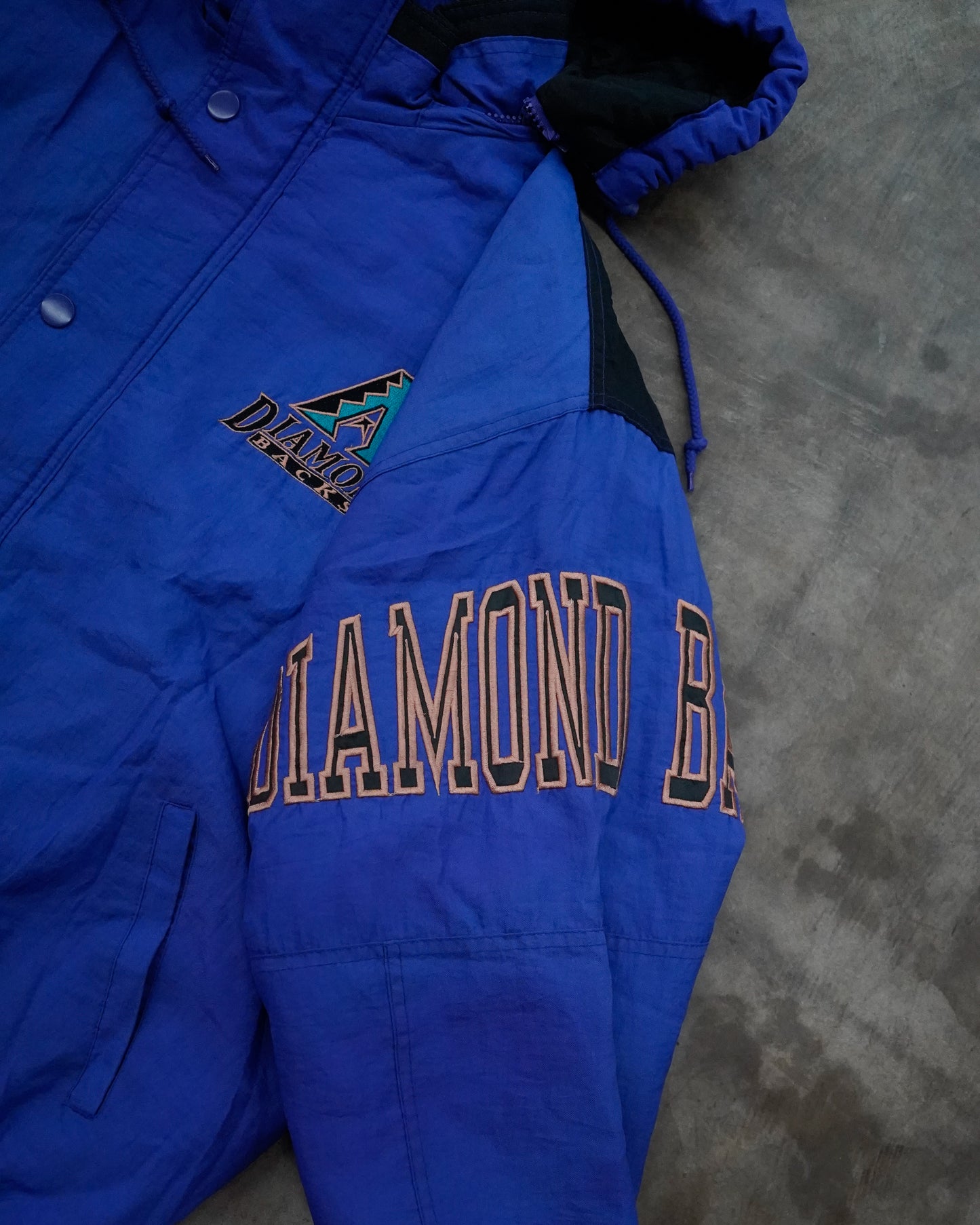 Arizona Diamondbacks: 1990's Fullzip Split Back Starter Jacket Large