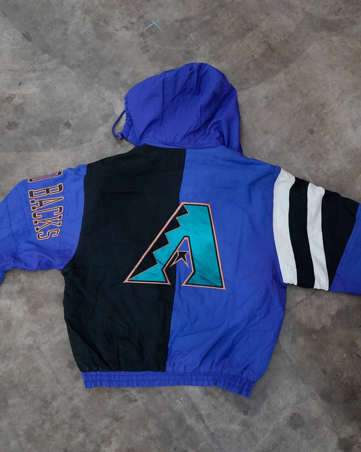 Arizona Diamondbacks: 1990's Fullzip Split Back Starter Jacket Large