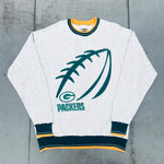 Green Bay Packers: 1990's Embroidered Spellout Sweat (L/XL)
