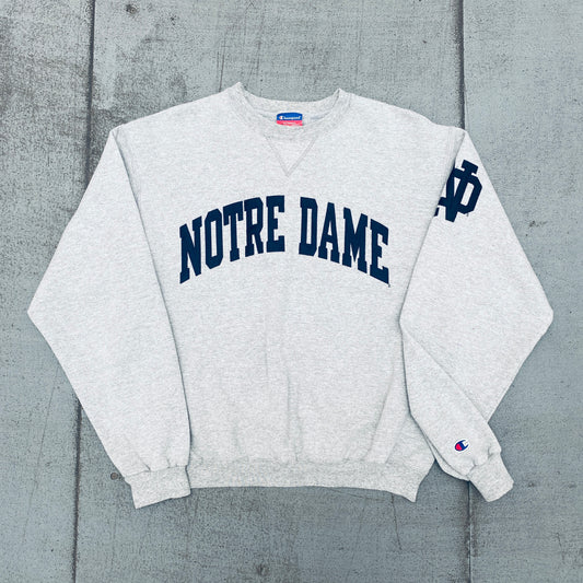 Notre Dame Fighting Irish: 1990's Champion Stitched Spellout Sweat (M)