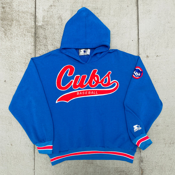 Chicago Cubs: 1990's Stitched Script Spellout Starter Hoodie (L/XL) –  National Vintage League Ltd.