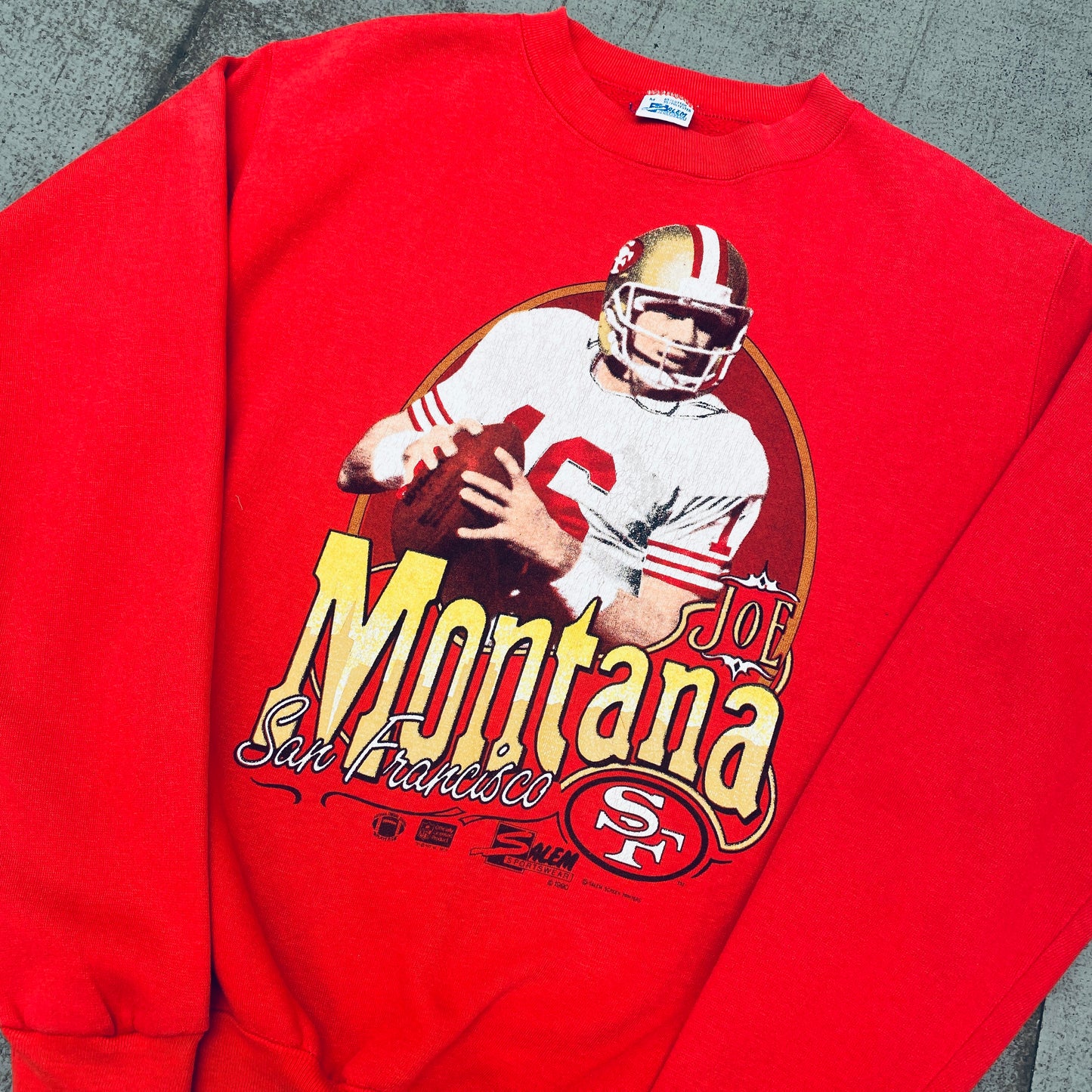 San Francisco 49ers: 1990 Salem Sportswear Joe Montana Sweat (S/M)