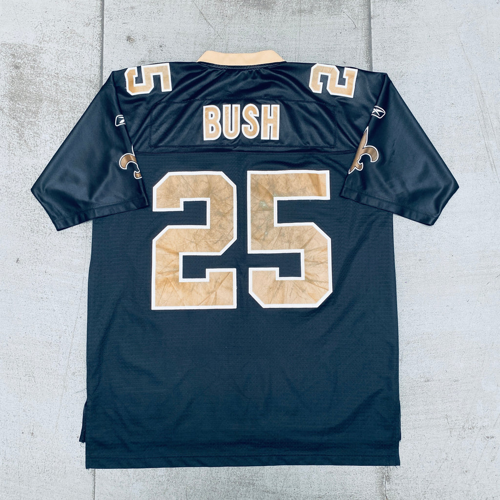 Reggie Bush New Orleans Saints Jersey Reebok Stitched Size XL Black