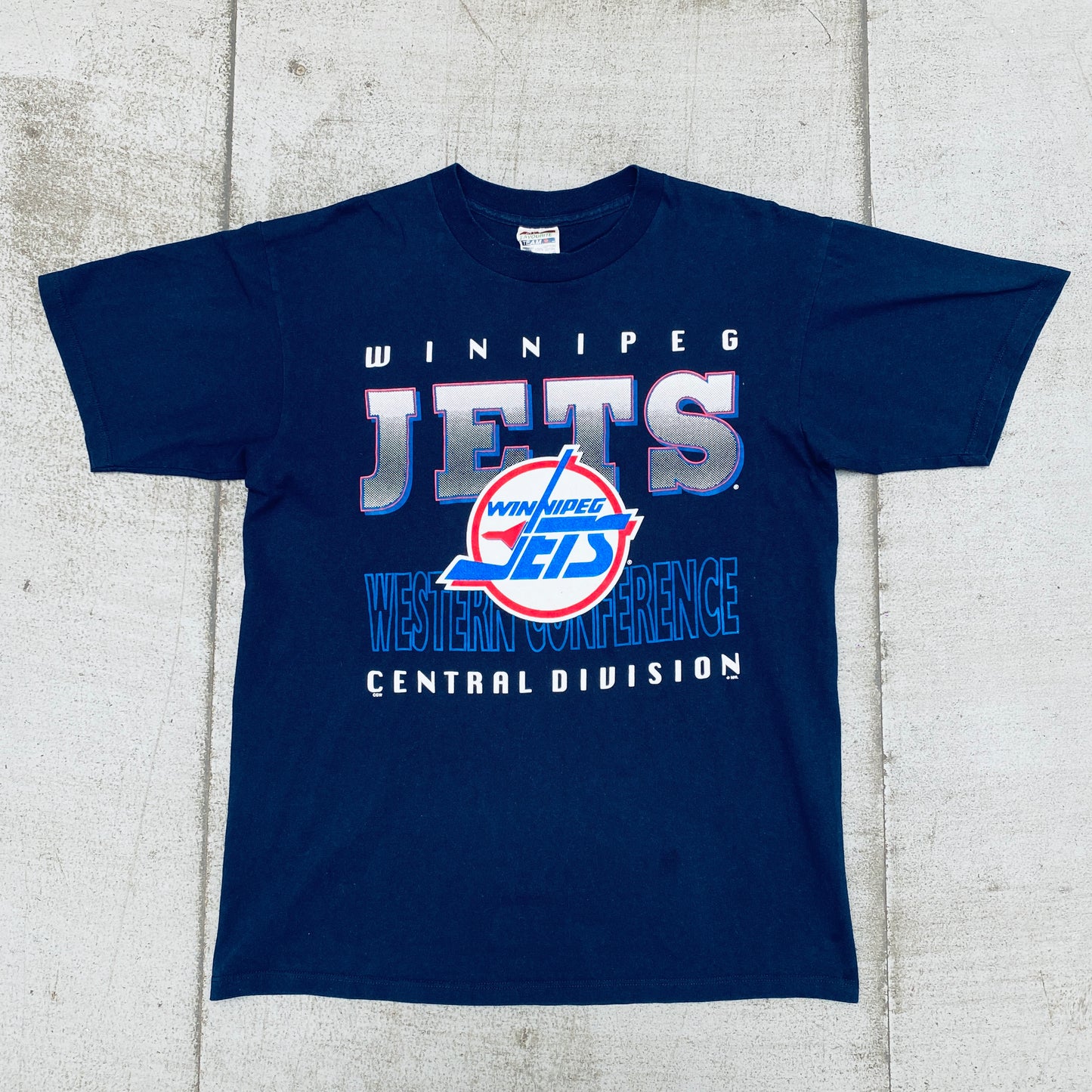 Winnipeg Jets: 1990's Graphic Spellout Tee (L)