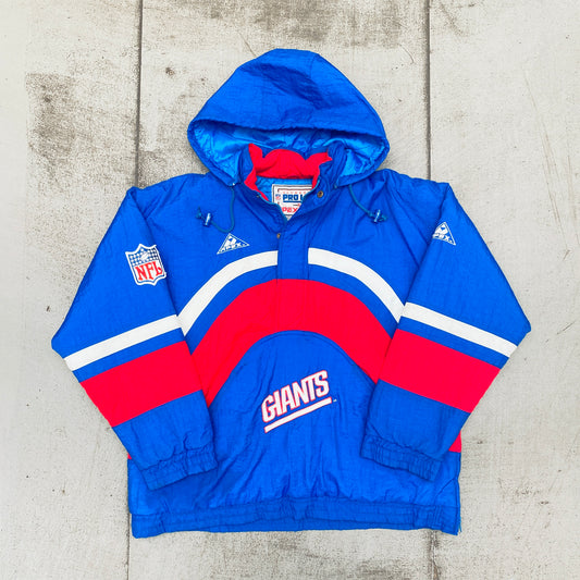 New York Giants: 1990's Apex One 1/4 Zip Breakaway Proline Jacket (L)