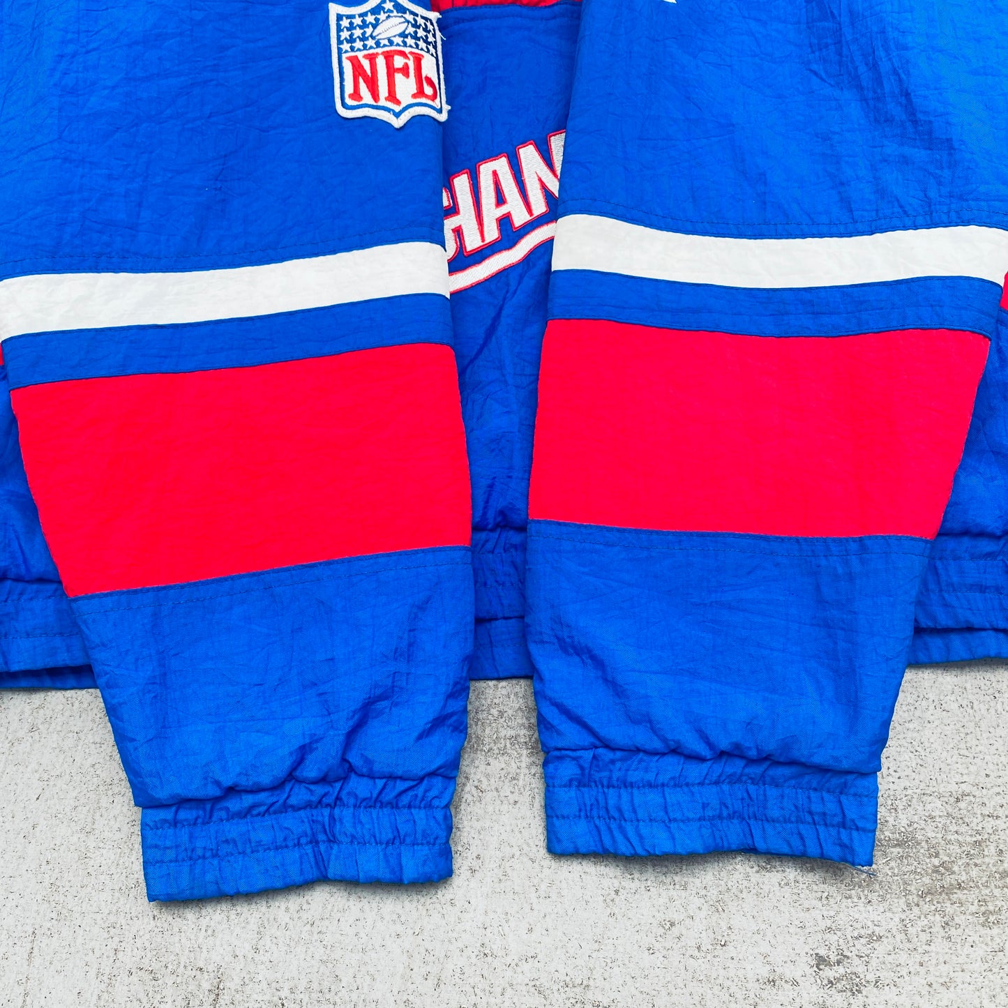 New York Giants: 1990's Apex One 1/4 Zip Breakaway Proline Jacket (L)