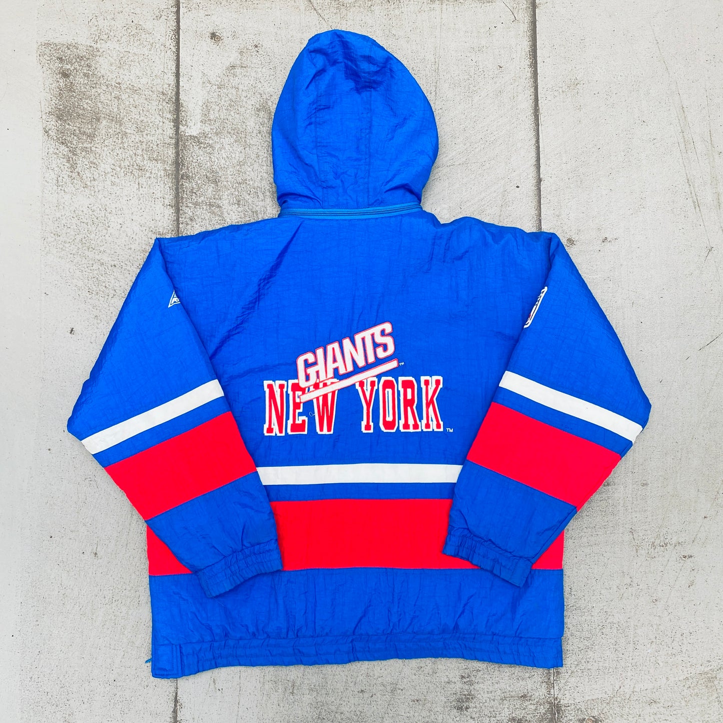 New York Giants: 1990's Apex One 1/4 Zip Breakaway Proline Jacket (L)