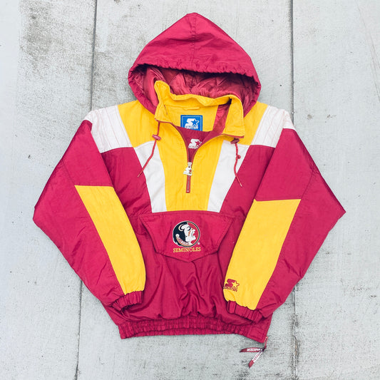 Florida State Seminoles: 1990's 1/4 Zip Breakaway Starter Jacket (M)