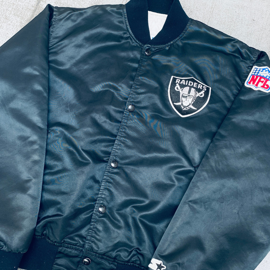 Rare Vintage STARTER Los Angeles Raiders Pro Line Satin Varsity Jacket 80s  90s L