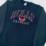 Chicago Bulls: 1990's Russell Athletic Embroidered Spellout Sweat (M)