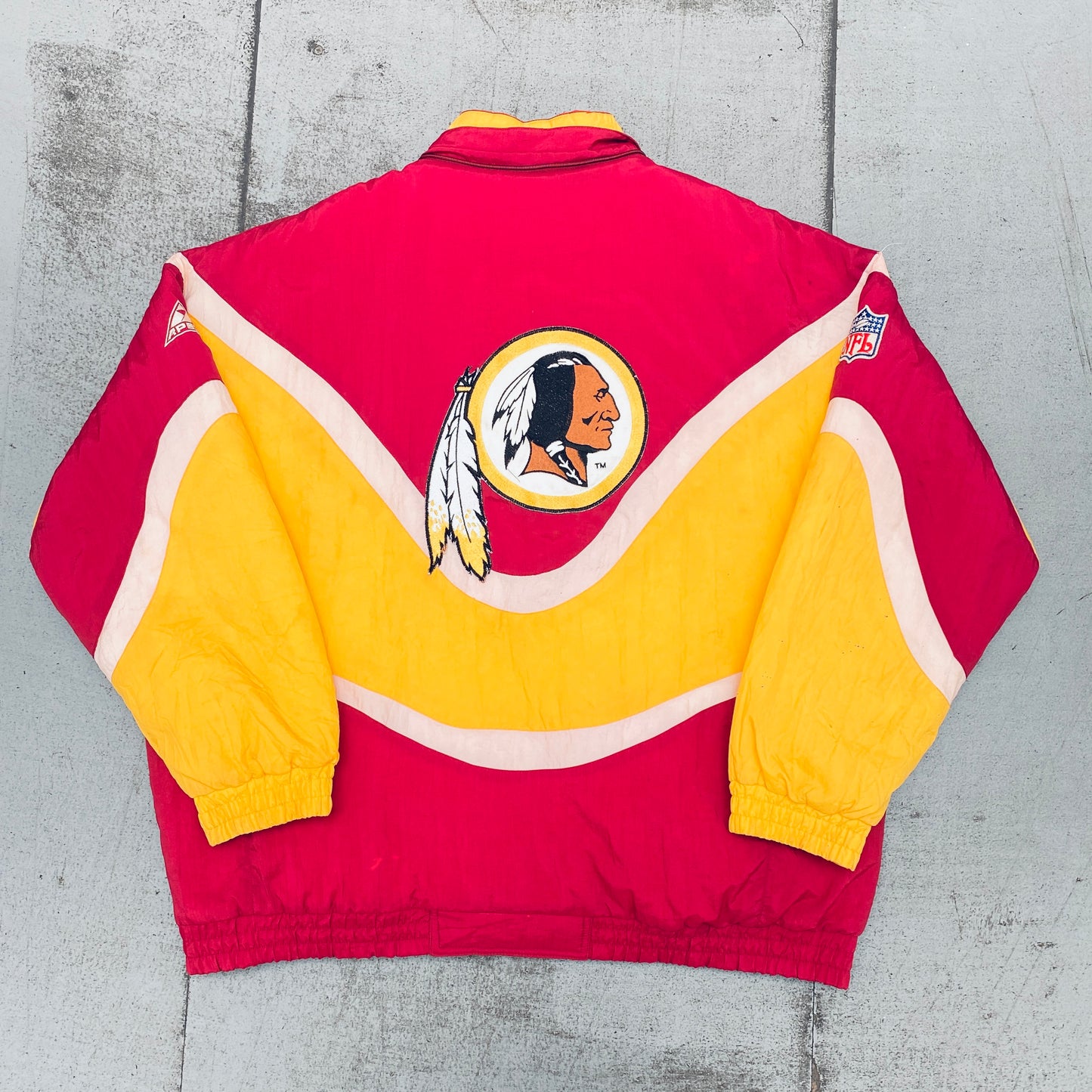 Washington Redskins: 1990's Apex One "Ice Cream Man" Wave Fullzip Proline Jacket (XL)