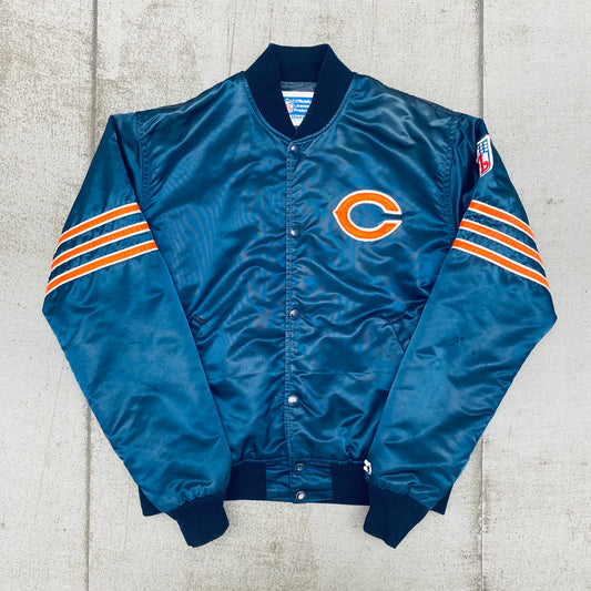 Chicago Bears: 1980's Satin "The Ditka" Starter Bomber Jacket (L)