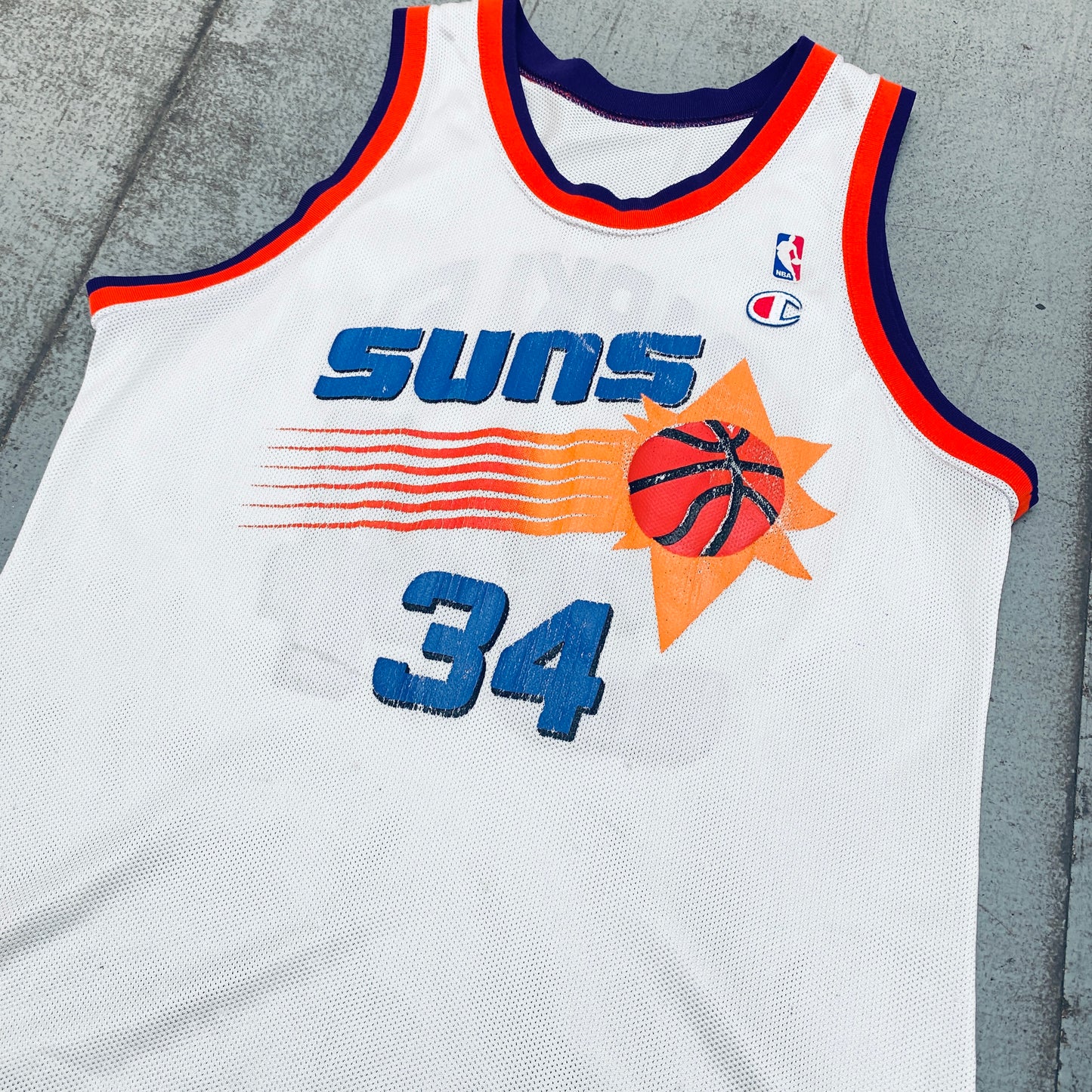 Phoenix Suns: Charles Barkley 1992/93 White Champion Jersey (M/L)