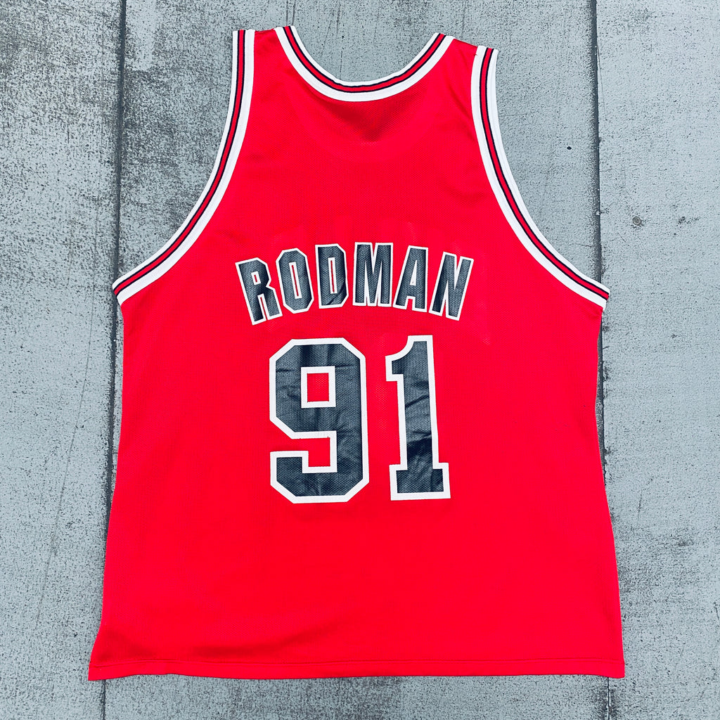 Dennis Rodman Chicago Bulls Champion Vintage 90s Black Jersey Set Youth XL  18-20