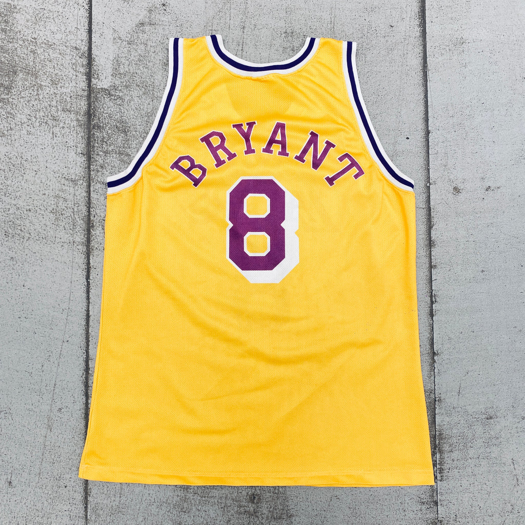 K. Bryant 8 Los Angeles Yellow Retro Basketball Jersey with League