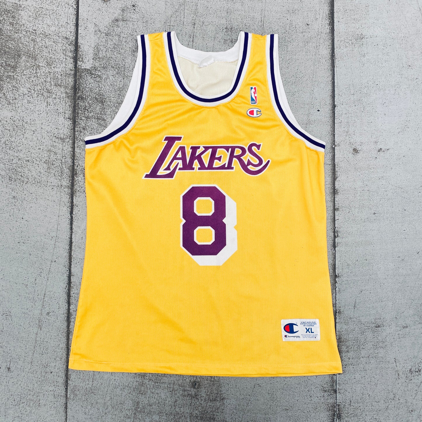 Los Angeles Lakers: Kobe Bryant 1996/97 Rookie Yellow Champion Jersey (L)