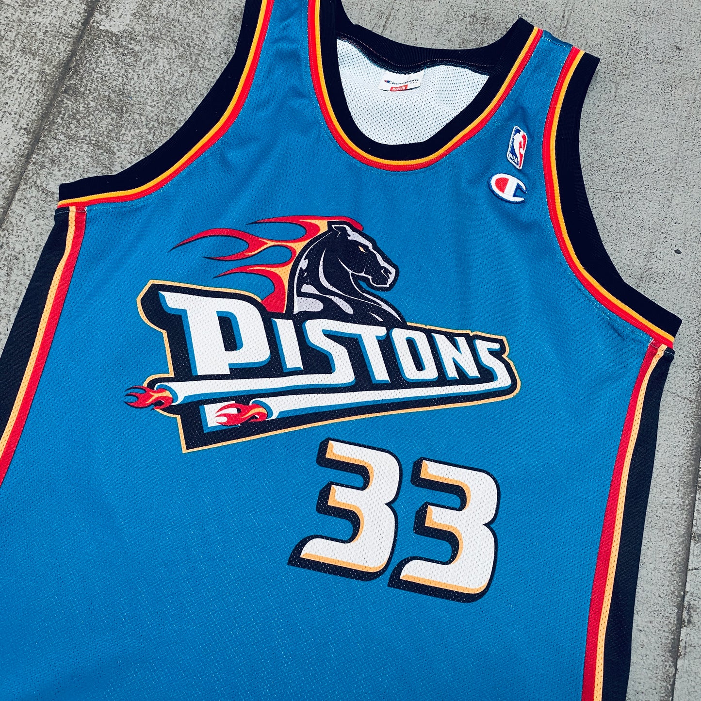 Detroit Pistons: Grant Hill 1998/99 Teal Champion Jersey (M)