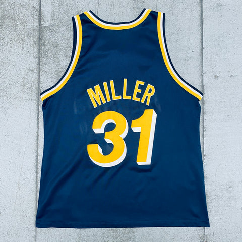 Indiana Pacers: Reggie Miller 1993/94 Navy Blue Champion Jersey (L/XL)
