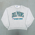Miami Dolphins: 1994 Russell Athletic Graphic Spellout Proline Sweat (L/XL)