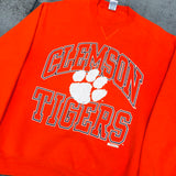 Clemson Tigers: 1990's Russell Athletic Graphic Spellout Sweat (M)