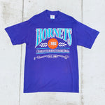 Charlotte Hornets: 1990's Chalk Line Graphic Spellout Tee (L)