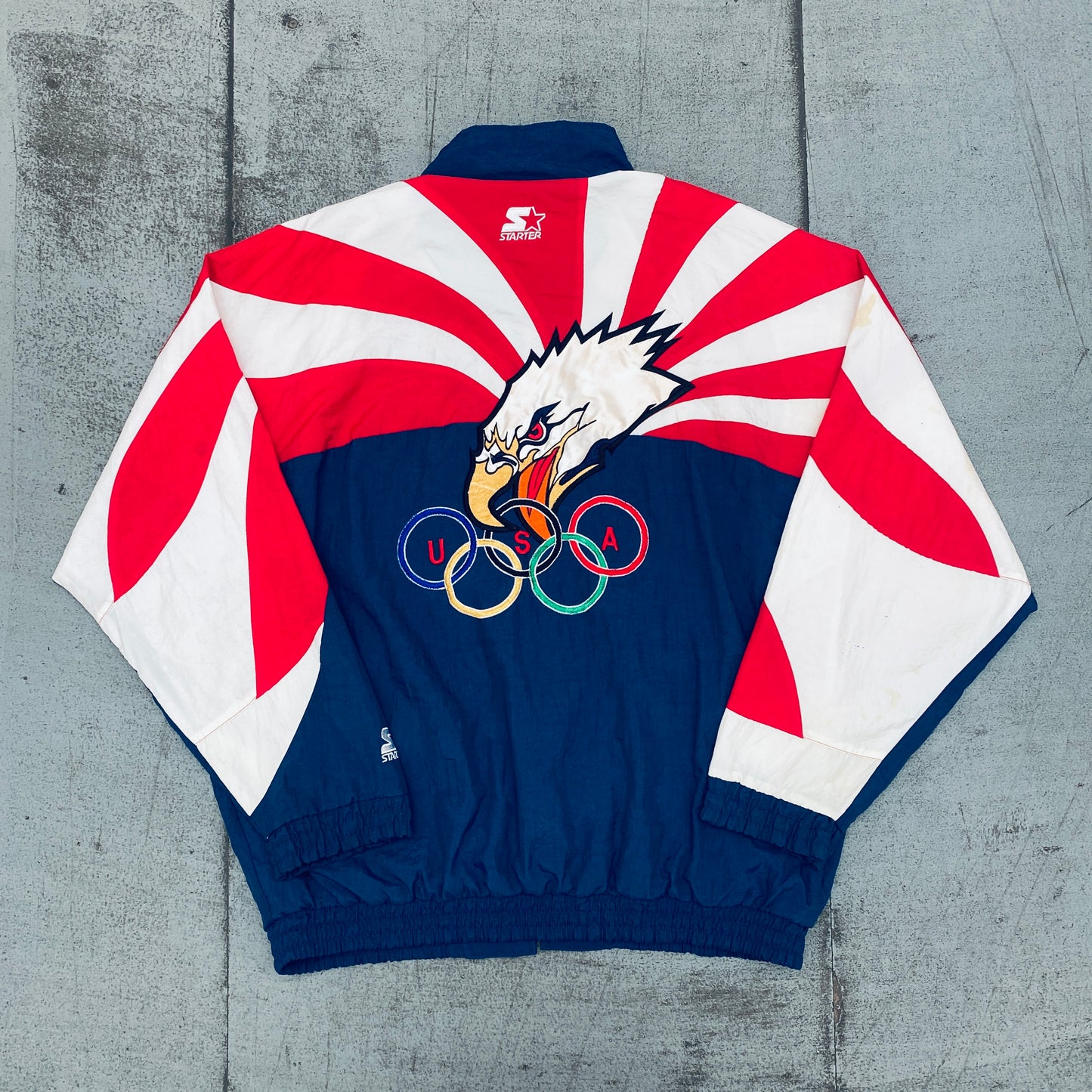 Olympics: Atlanta 1996 Team USA "Screaming Eagle" Fullzip Starter Windbreaker (XXL)