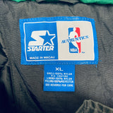 Boston Celtics: 1990's Blackout 1/4 Zip NBA Authentics Starter Breakaway Jacket (XL)