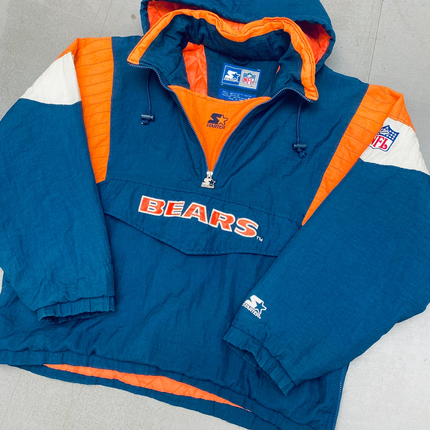 Chicago Bears: 1990's 1/4 Zip Starter Breakaway Jacket (XL)