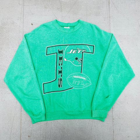 New York Jets: 1990's Graphic Spellout Sweat (L)