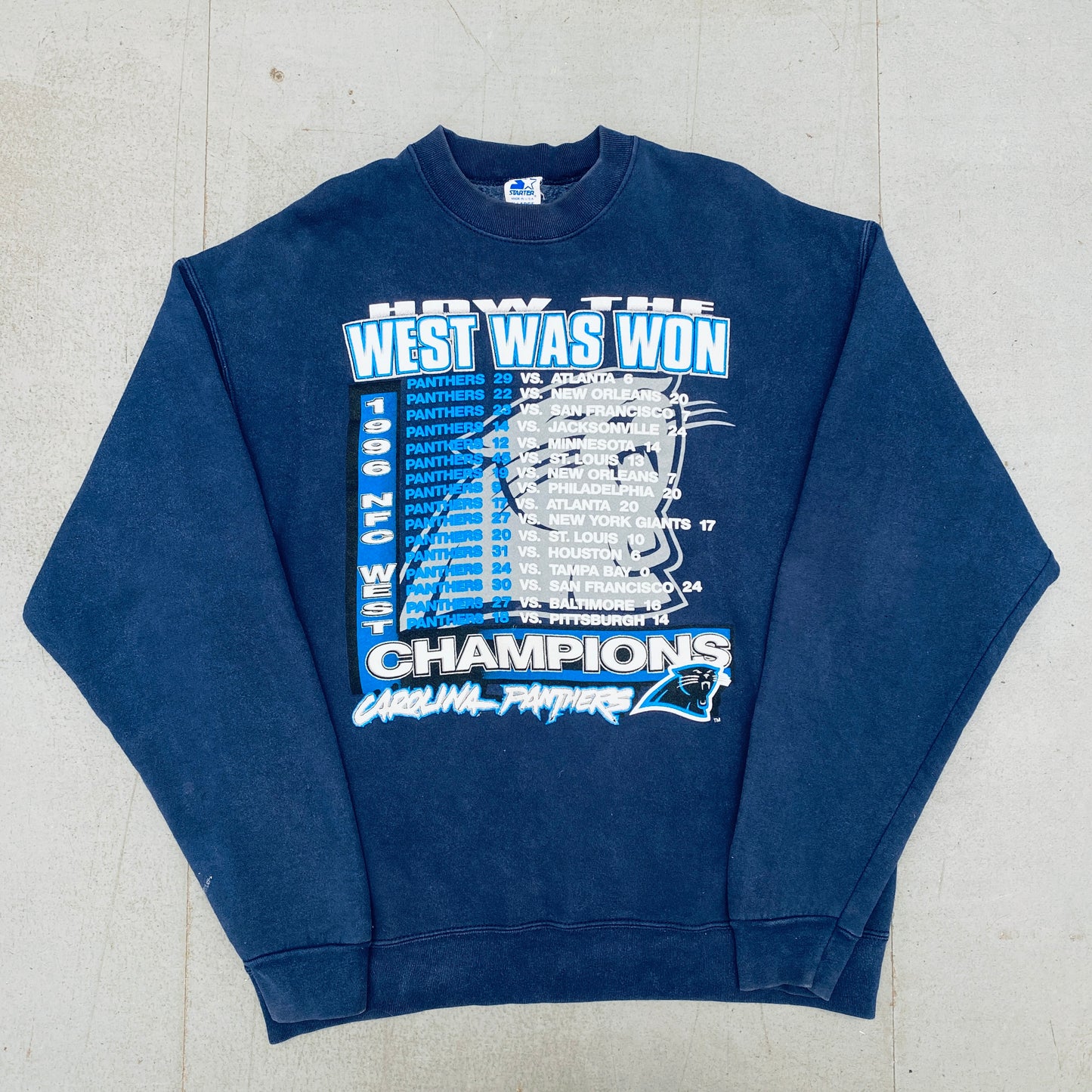 Carolina Panthers: 1996 NFC Champions Graphic Starter Sweat (L/XL)