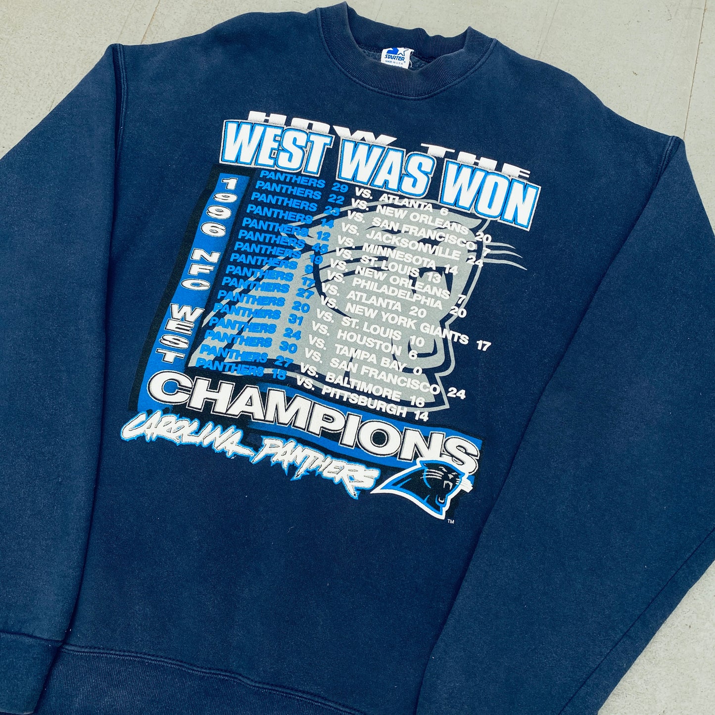 Carolina Panthers: 1996 NFC Champions Graphic Starter Sweat (L/XL)