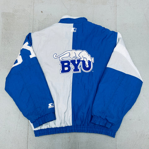 BYU Cougars: 1990's Fullzip Split Back Starter Jacket (XL)