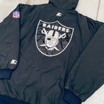 Oakland Raiders: 1990's Fullzip Starter Parka Jacket (XL)