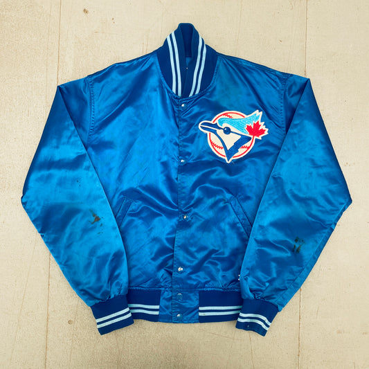 Toronto Blue Jays: 1980's Satin Lightweight Diamond Collection Starter Bomber Jacket (M)