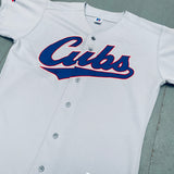 Chicago Cubs: 1994 Grey Stitched Script Spellout Diamond Collection Russell Athletic Jersey (L)