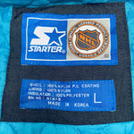 San Jose Sharks: 1990's 1/4 Zip Starter Breakaway Jacket (L/XL)