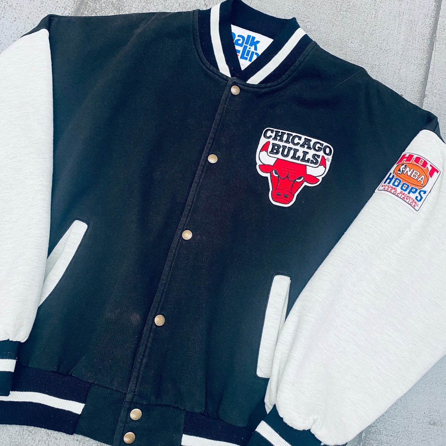 Chicago Bulls: 1990's Chalk Line Bomber Jacket (XL/XXL)