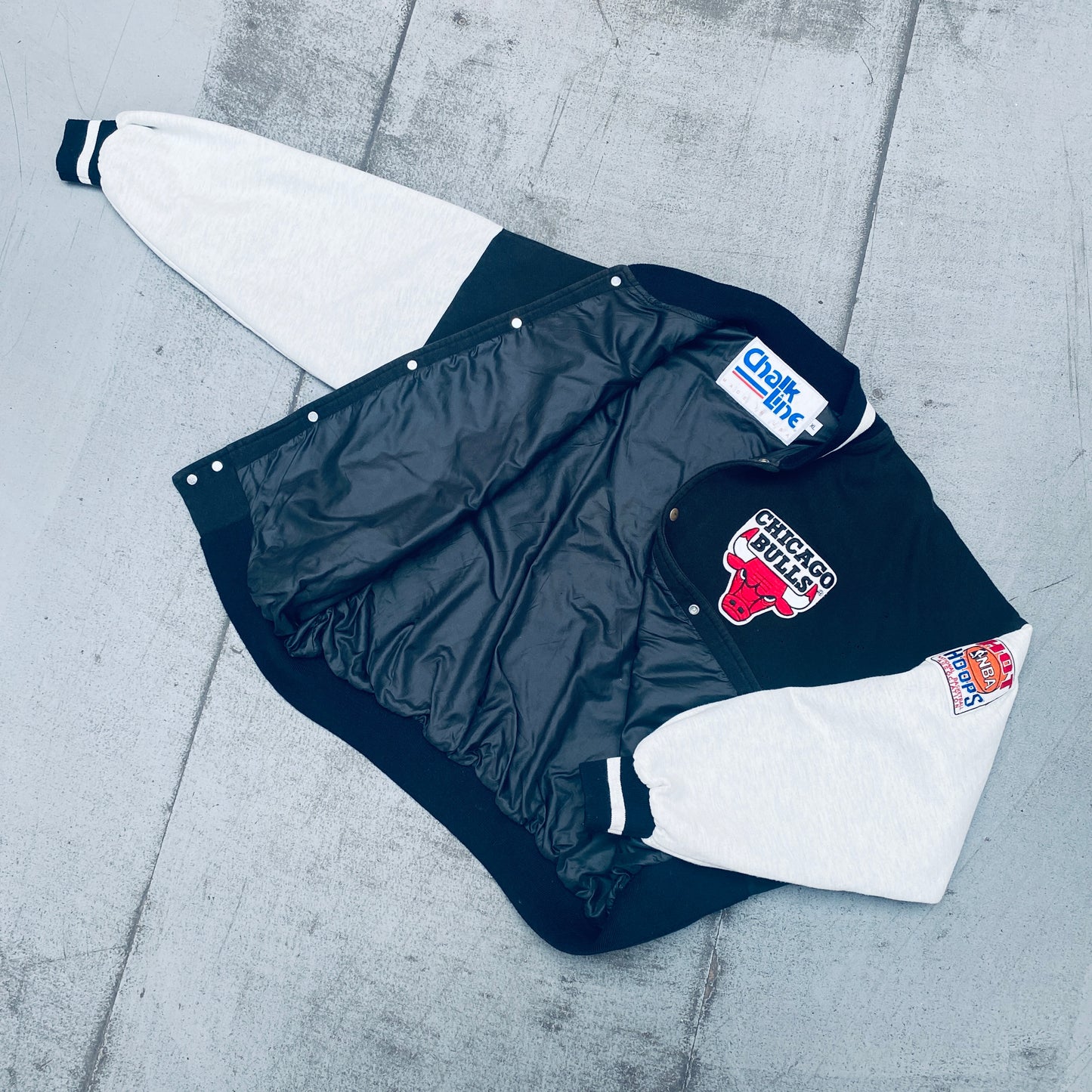 Chicago Bulls: 1990's Chalk Line Bomber Jacket (XL/XXL)