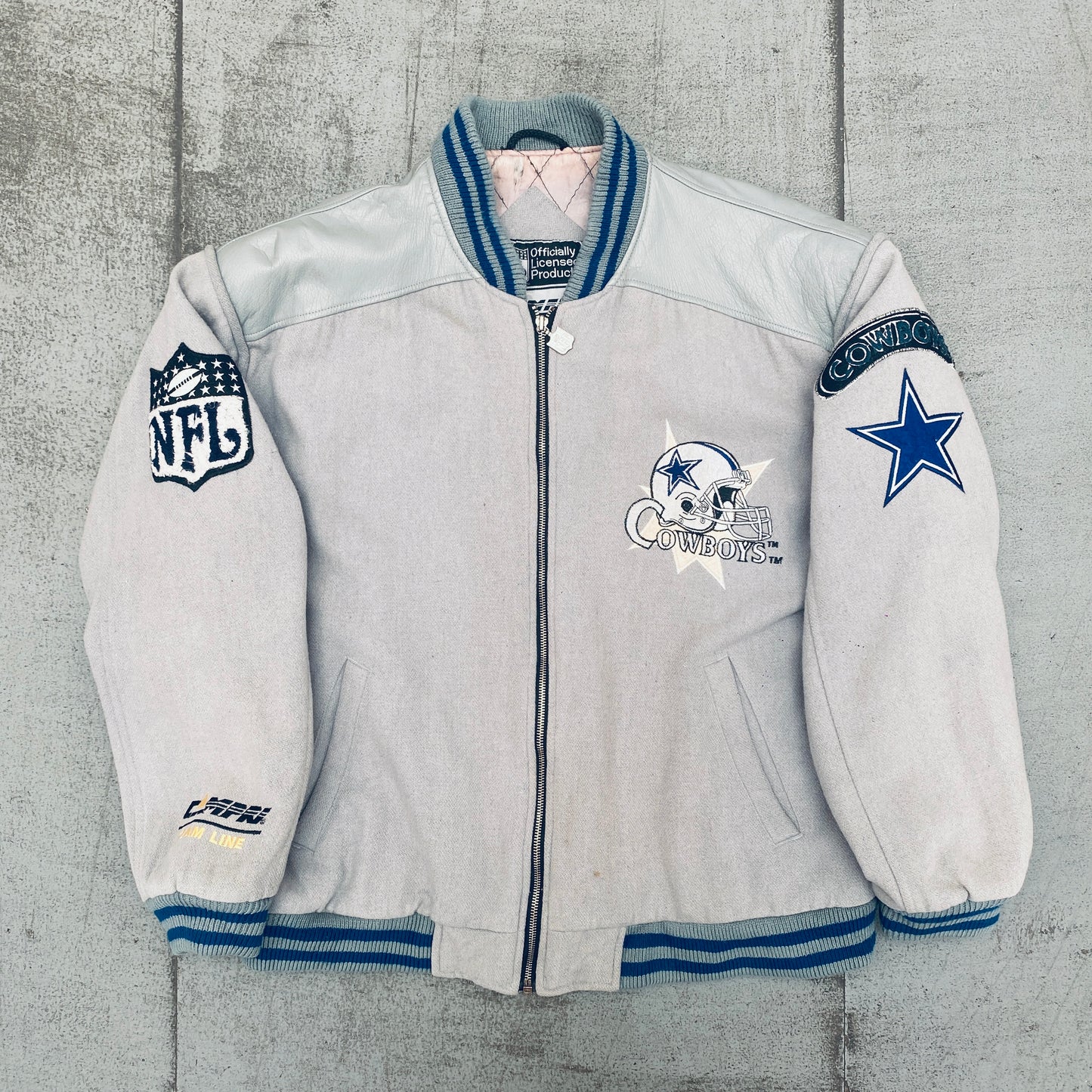 Dallas Cowboys: 1990's Campri Fullzip Varsity Jacket w/ Super Bowl XII Plate (XXL)