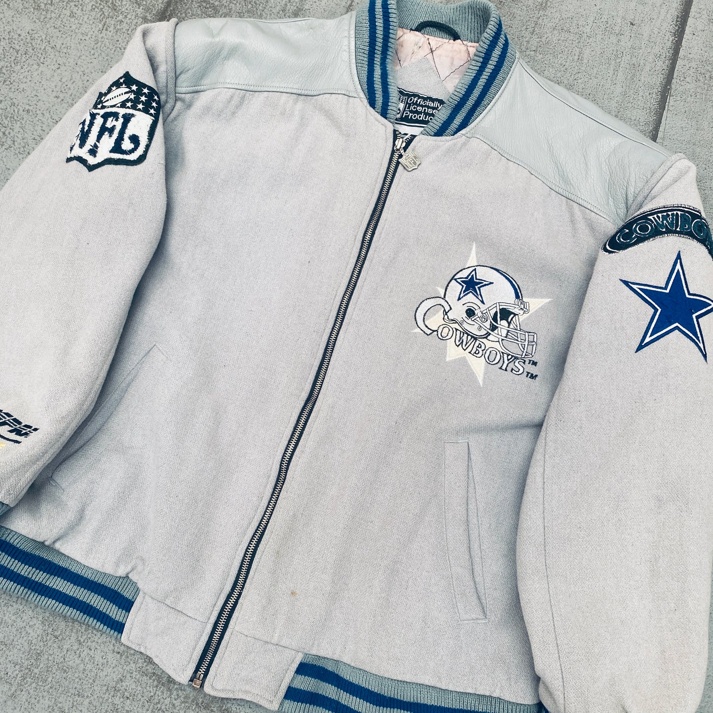 Dallas Cowboys: 1990's Campri Fullzip Varsity Jacket w/ Super Bowl XII Plate (XXL)