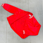 THE Ohio State Buckeyes: 1990's Chalk Line Satin Stitched Spellout Bomber Jacket (L)