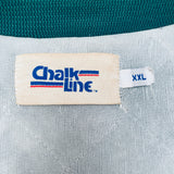 Philadelphia Eagles: 1990's Chalk Line Satin Reverse Spellout Bomber Jacket (XXL)