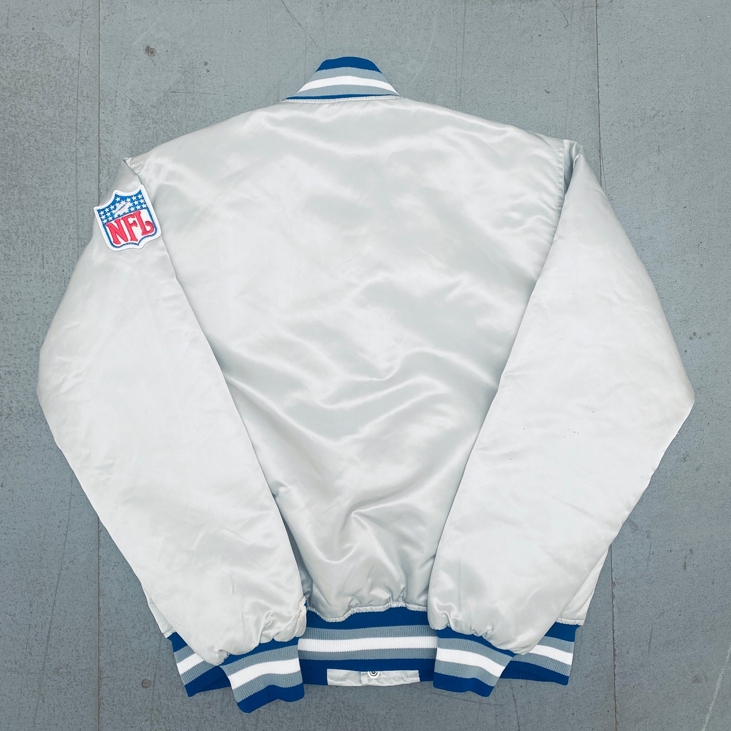 Detroit Lions: 1980's Satin Starter Bomber Jacket (L)