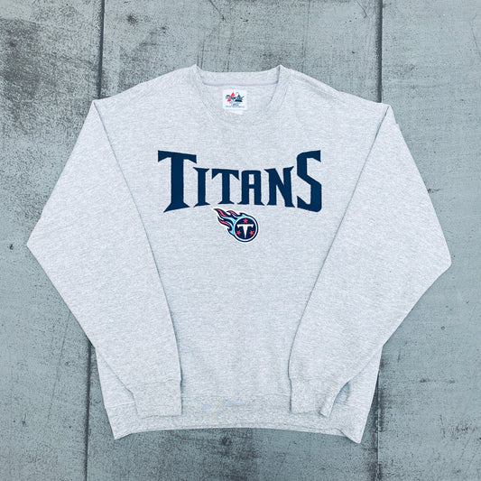 Tennessee Titans: 1999 Majestic Stitched Spellout Sweat (L/XL)