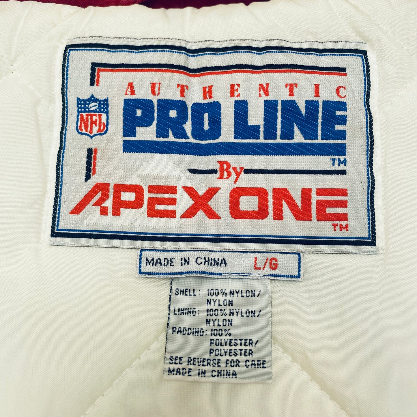 Washington Redskins: 1990's Apex One Wave Fullzip Proline Jacket (L)