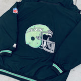 New York Jets: 1990's Blackout Fullzip Stater Parka Jacket (XL)