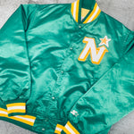 Minnesota North Stars: 1980's Satin Starter Bomber Jacket (L)