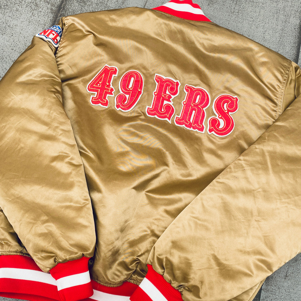 Vintage 1980s Atlanta Braves Satin Bomber Starter Jacket Spell Out - XXL