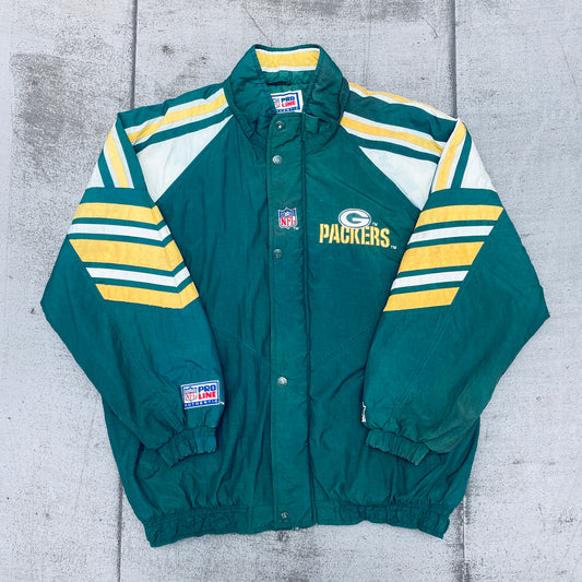 Green Bay Packers: 1990's Fullzip Proline Starter Chevron Jacket (XL)